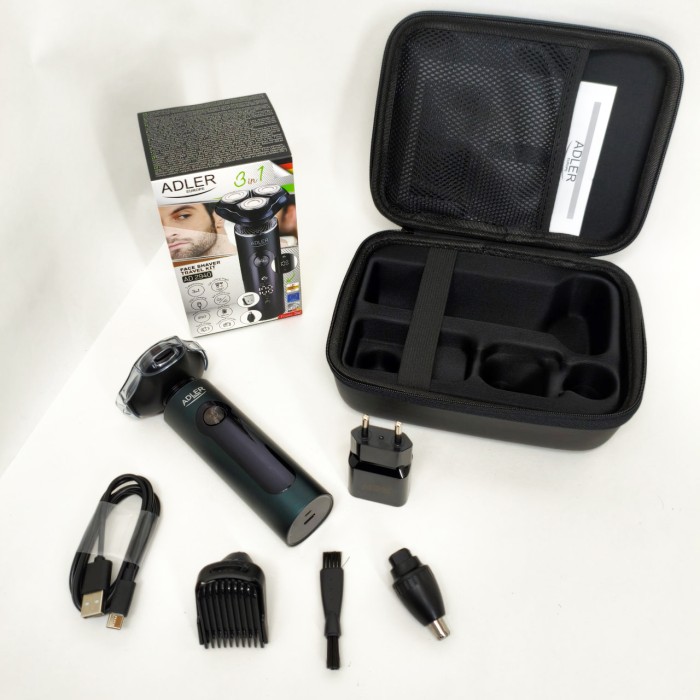 Чоловіча бритва 3 в 1 - USB + футляр Adler ADEG 2940