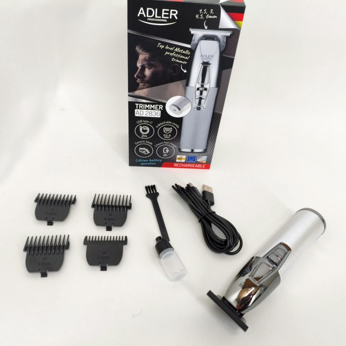 Машинка для точної стрижки бороди і волосся, Професійна машинка для стрижки волосся з насадками ZX-34