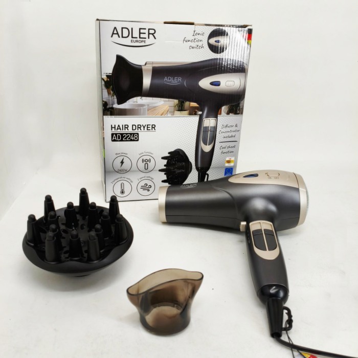 Хороший фен для волосся Adler AD 2248 2400Вт, Фен з регулюванням температури для укладання CZ-68
