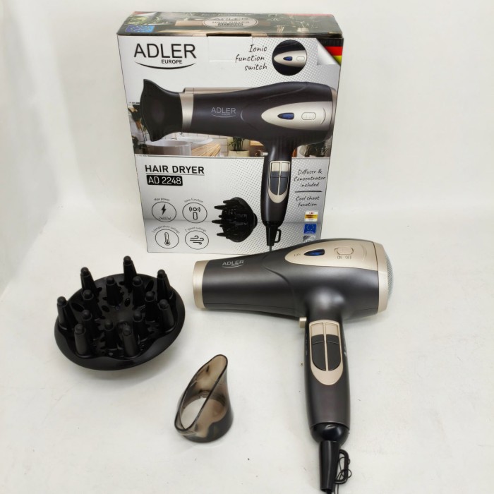 Хороший фен для волосся Adler AD 2248 2400Вт, Фен з регулюванням температури для укладання CZ-68
