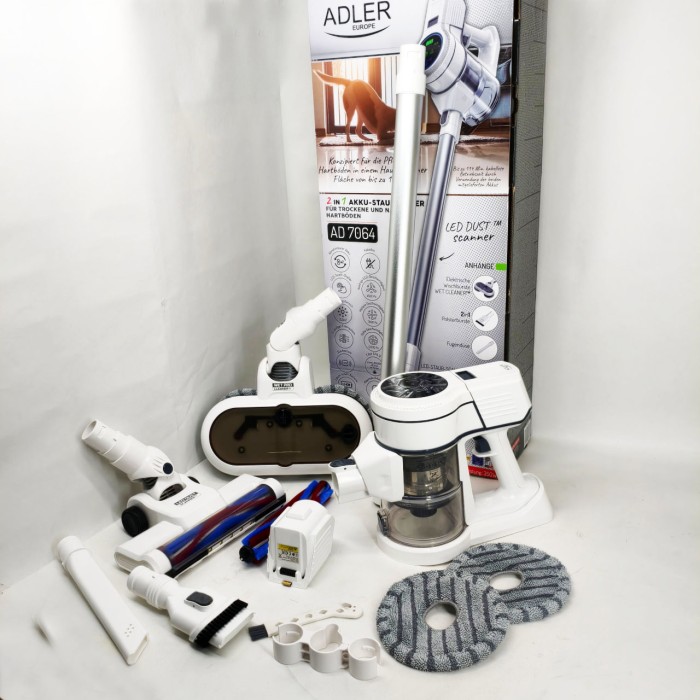 Пилосос бездротовий Adler AD 7064 350Вт для сухого та вологого прибирання акумулятор 2000 мАг