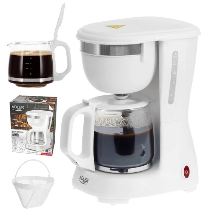 Кофеварка крапельна Adler AD 4383 white 1.5Л 900 Вт FH-47