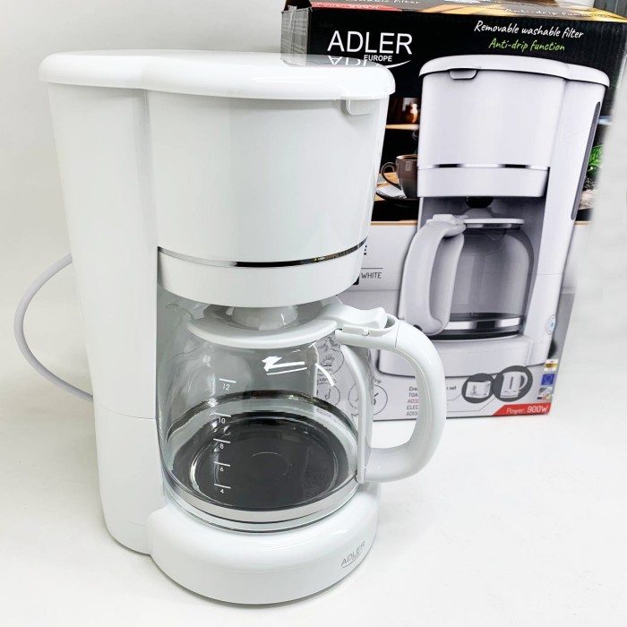 Кофеварка крапельна Adler AD 4383 white 1.5Л 900 Вт