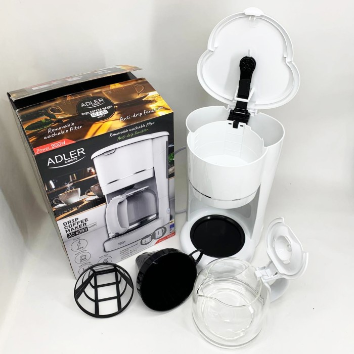 Кофеварка крапельна Adler AD 4383 white 1.5Л 900 Вт