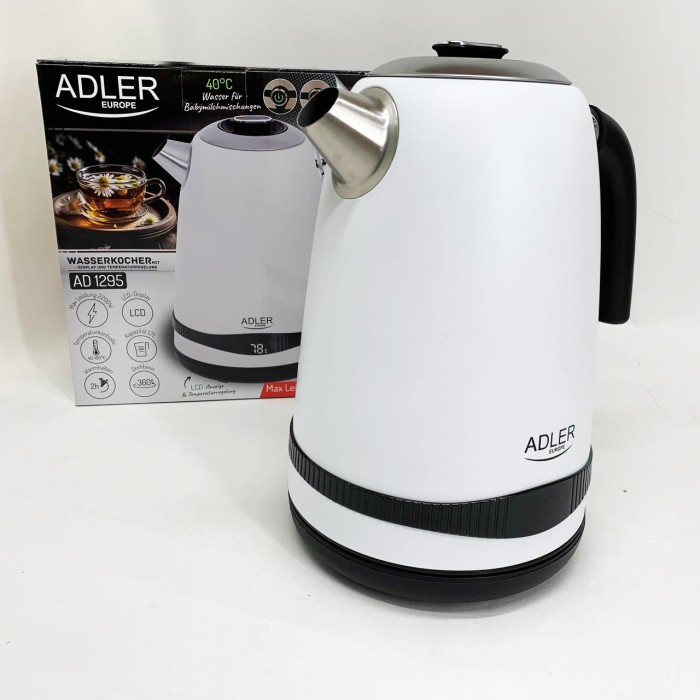 Потужний електрочайник електричний Adler AD 1295w 1.7л 1850Вт, Хороший чайник для дому FU-10