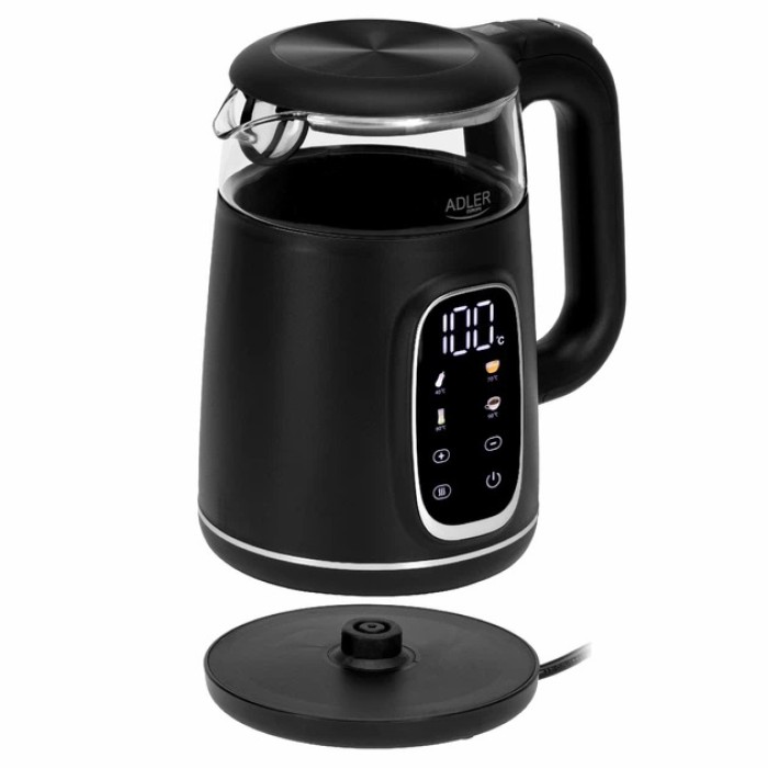 Електрочайник Adler AD 1305 2200Вт 1.7Л Black Silver