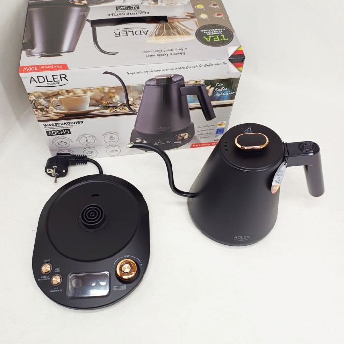 Електрочайник Adler AD 1349 1Л 900Вт Gooseneck з точним контролем температури Black