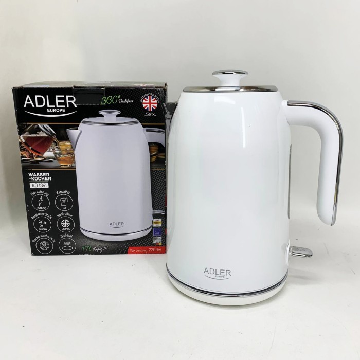 Тихий чайник Adler AD 1341 0.8л 1850Вт, Електричний чайник безшумний для дому зручний ON-16