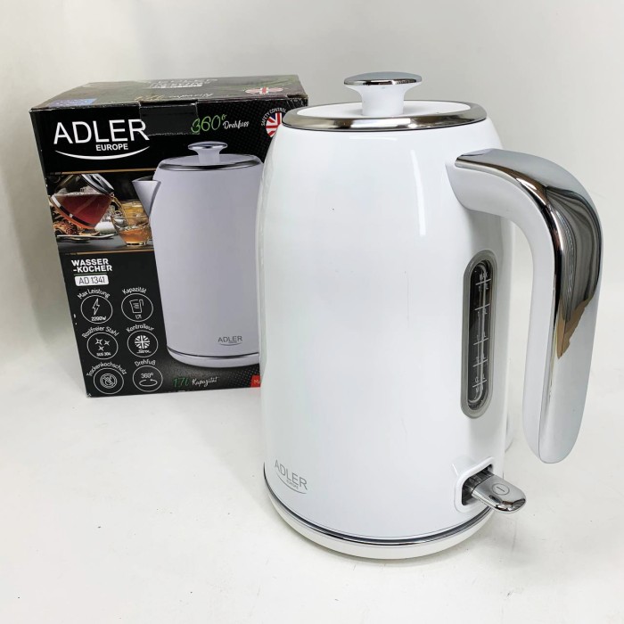 Тихий чайник Adler AD 1341 0.8л 1850Вт, Електричний чайник безшумний для дому зручний ON-16