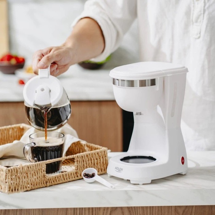 Кавоварка крапельна Adler AD 4381 біла 600 Вт 0,6 л TJ-96