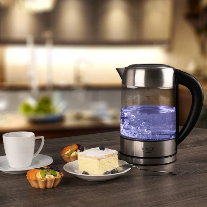 Чайник електричний прозорий з підсвічуванням, Потужний електричний електрочайник, Гарний електрочайник LS-52