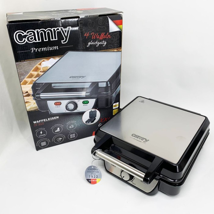 Вафельниця електрична Camry CR 3025 1500Вт для бельгійських віденських вафель з терморегулятором 4 форми JA-94