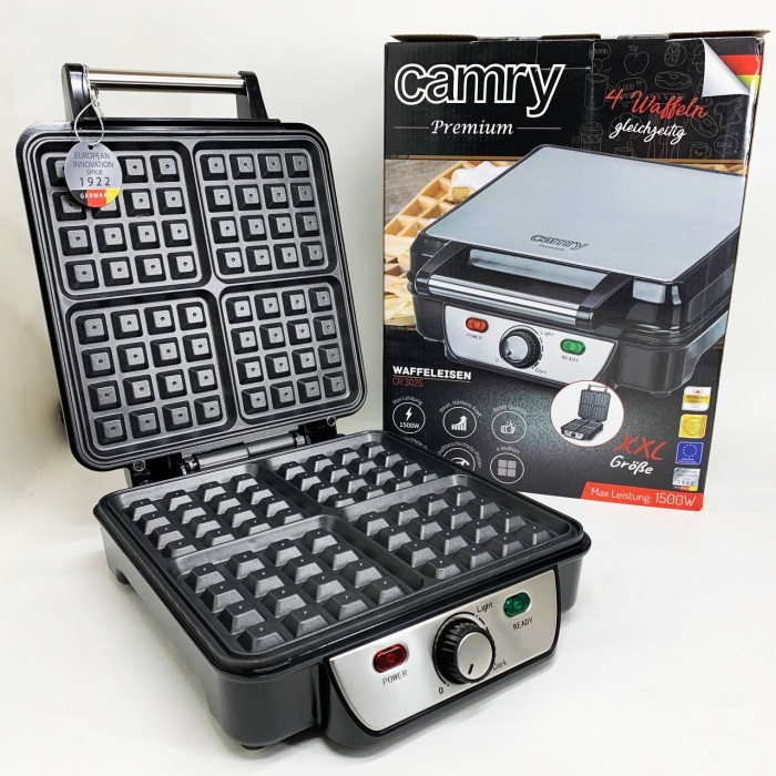 Вафельниця електрична Camry CR 3025 1500Вт для бельгійських віденських вафель з терморегулятором 4 форми JA-94