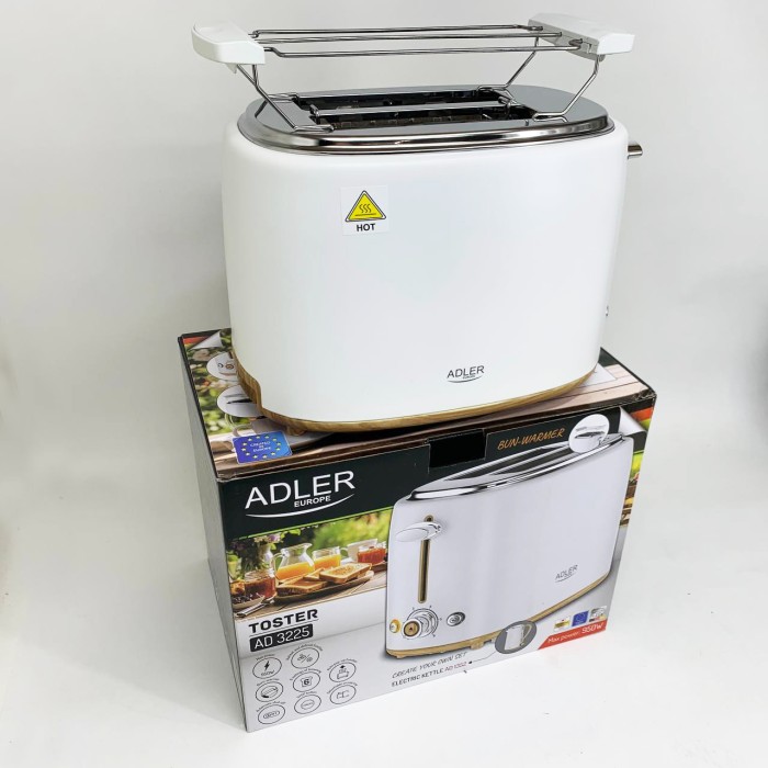 Тостер з решіткою для булочок Adler AD 3225, 6 рівнів обсмажування 950Вт