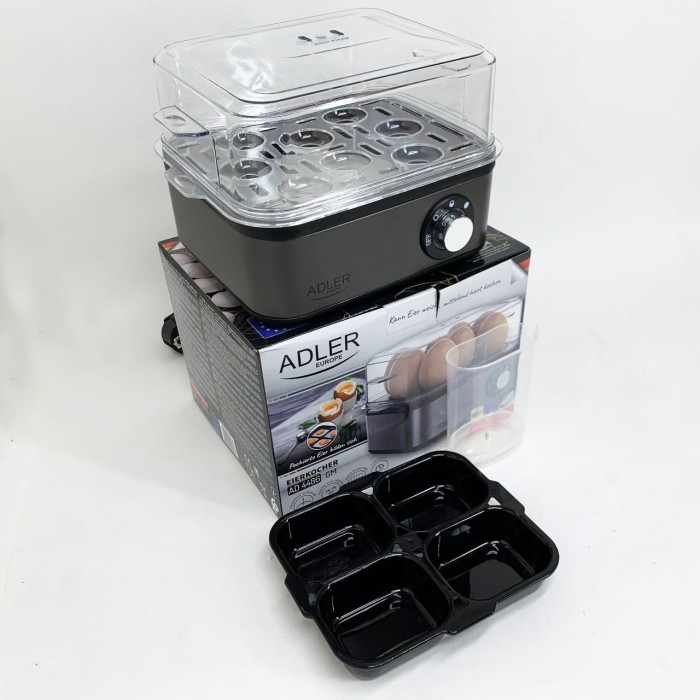 Яйцеварка на 8 яєць 800 Вт Adler AD 4486 Gun Metal SV-23