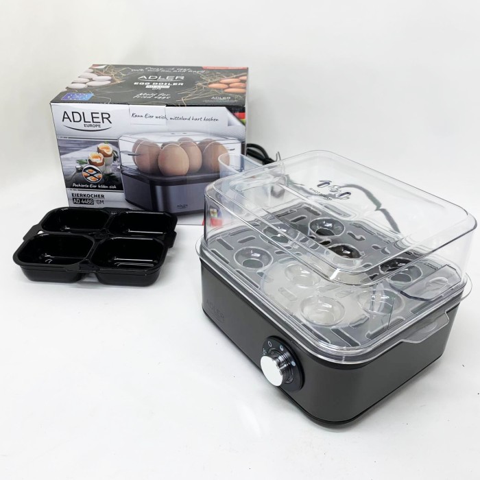 Яйцеварка на 8 яєць 800 Вт Adler AD 4486 Gun Metal SV-23