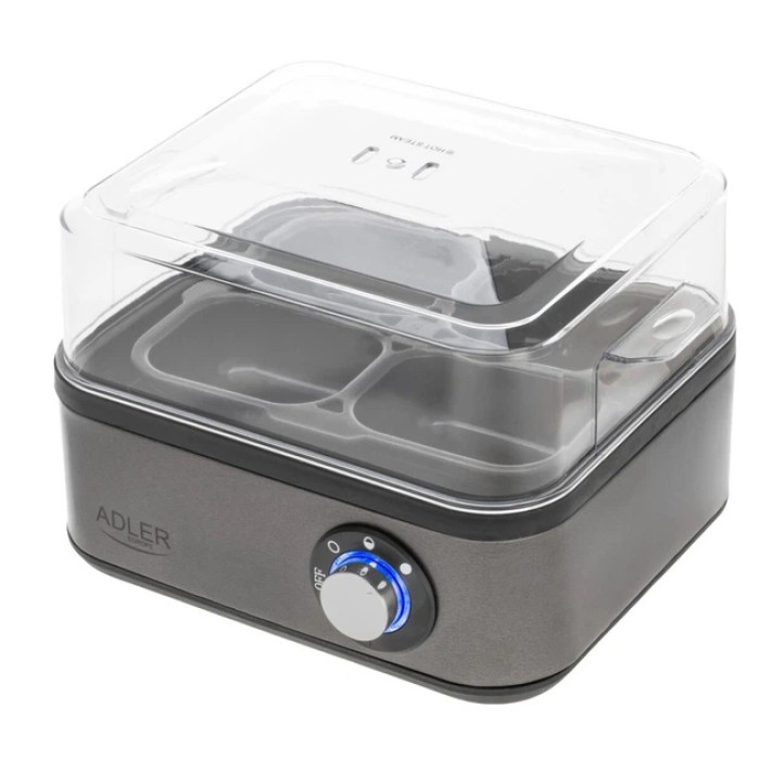 Яйцеварка на 8 яєць 800 Вт Adler AD 4486 Gun Metal QM-42