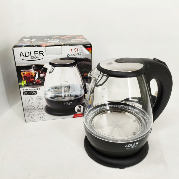 Електричний чайник автоматичний Adler AD 1224 1.5л 1850Вт, Якісний потужний електричний чайник MX-46