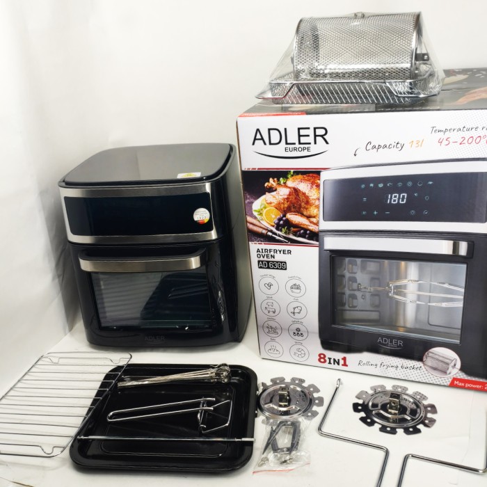 Електричний аерогриль для кухні Adler, Аерофритюрниця для приготування картоплі фрі без олії VL-56