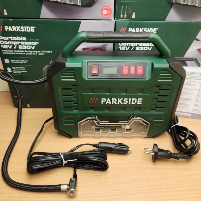 Автомобільний компресор 12/220в Parkside PMK 150 A1 компресор для підкачування коліс ZG-59