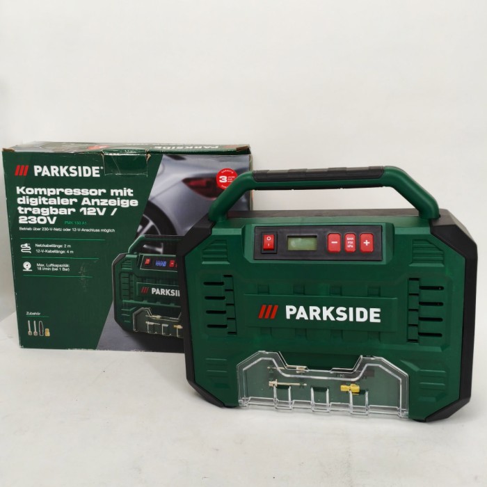 Автомобільний компресор 12/220в Parkside PMK 150 A1 компресор для підкачування коліс QA-25