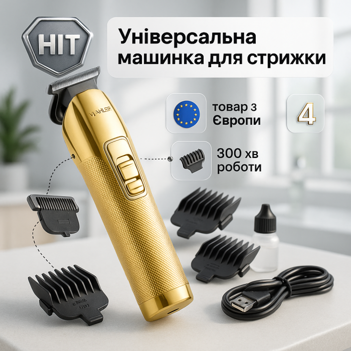 Універсальний тример для стрижки та гоління, Машинка для стрижки від акб Електромашинка MH-69