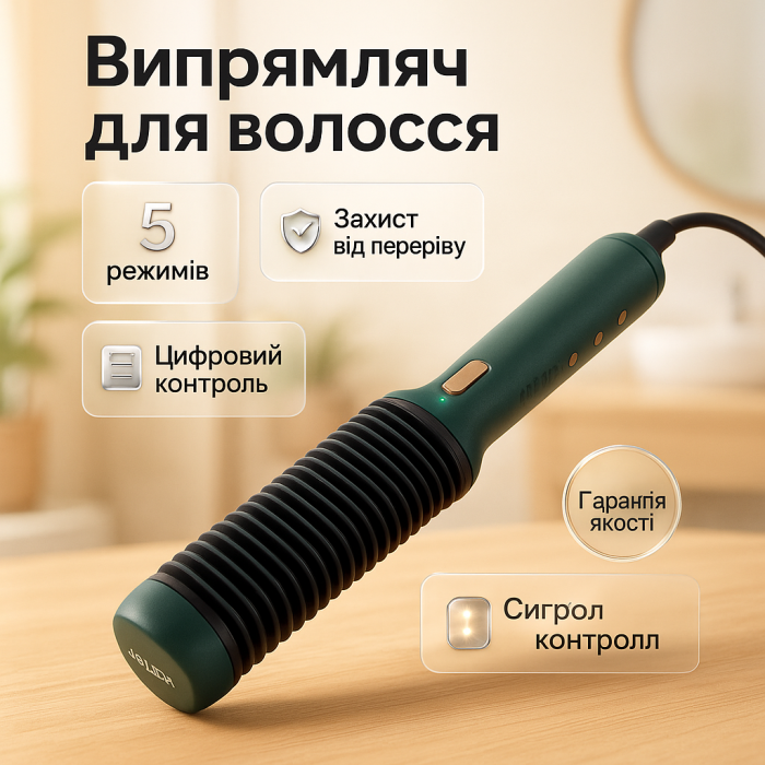 Потужний універсальний фен ADLER AD-2324 32Вт, Якісний фен для волосся, Фен-щітка-випрямляч DE-50