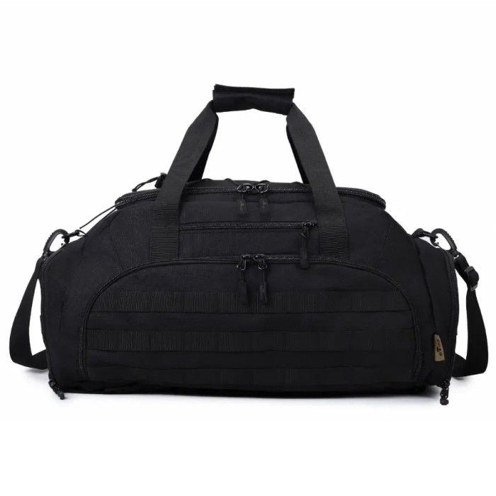 Тактична дорожня сумка-рюкзак 2 в 1 — зміцнена, універсальна чорна LT-52