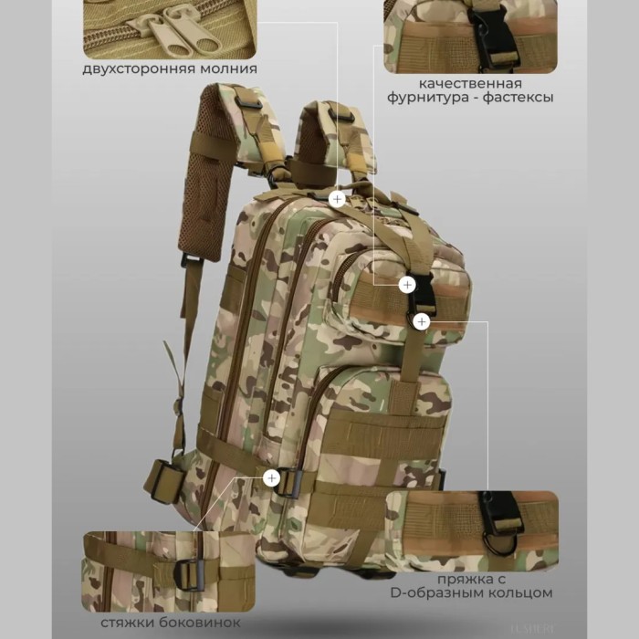 Рюкзак армійський тактичний ЗСУ, Тактичний рюкзак ЗСУ чоловічий похідний JX-80