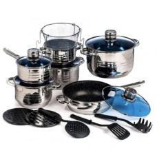 Набір кухонного посуду UNIQUE UN-5039 із нержавіючої сталі 19 предметів CQ-36