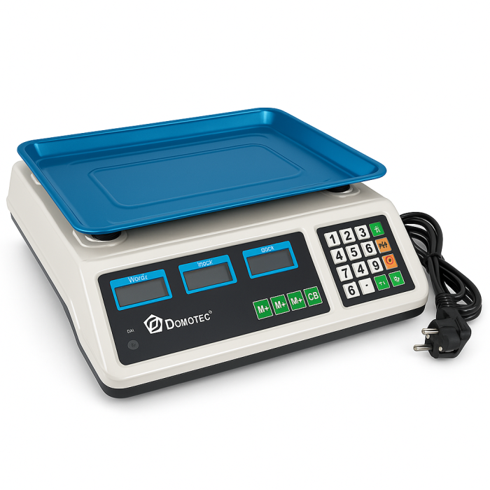 Ваги торговельні платформа DOMOTEC MS-228 до 50кг акумулятор
