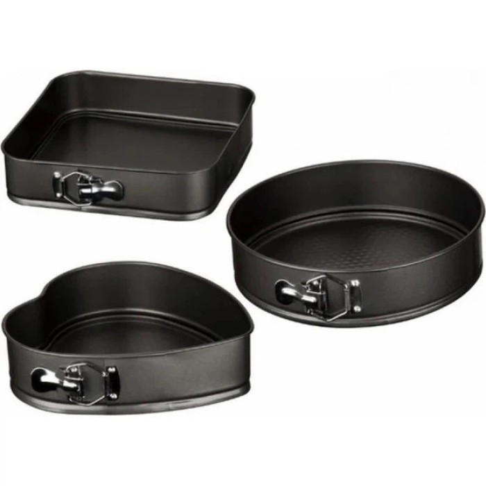 Форми для випікання UNIQUE UN-1703 3шт діаметр 24, 26, 28 см набір форм для тортів бісквітів кексів ID-43