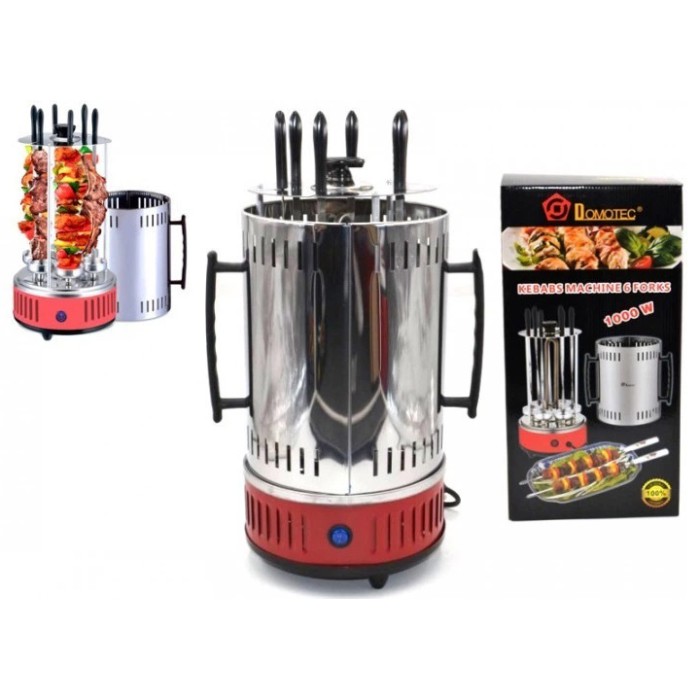 Електрошашличниця вертикальна Domotec MS-7783 нержавіюча сталь GA-68