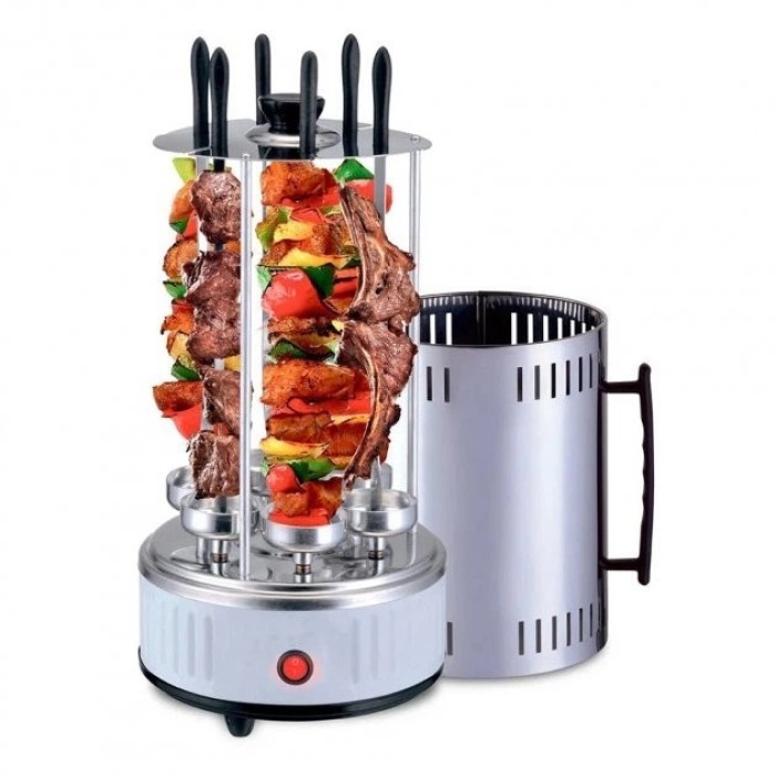 Шашличниця DOMOTEC MS-7782 нержавіюча сталь 1000 Вт 6 шампурів BJ-87