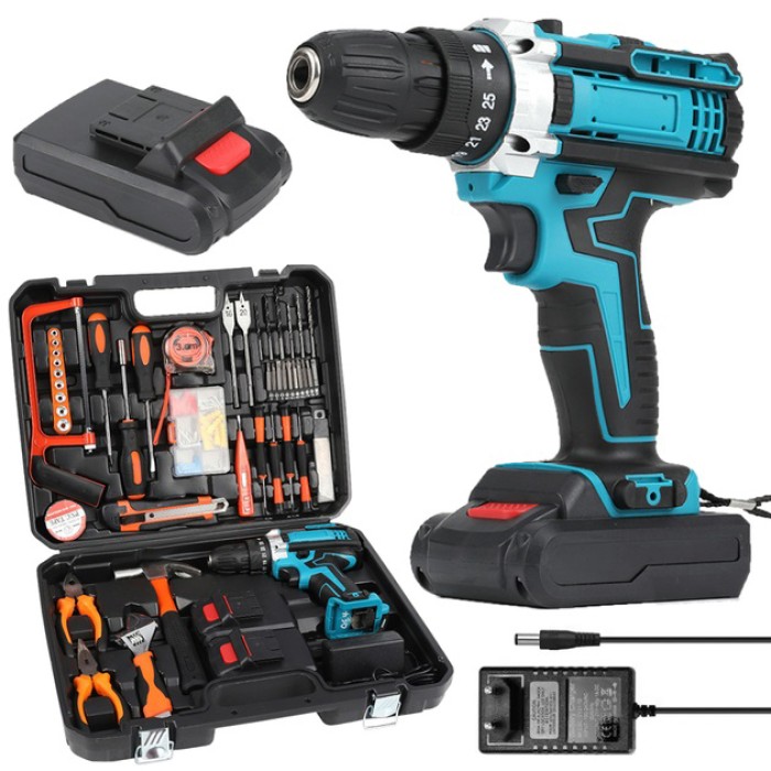 Електричний шуруповерт у валізі, Бюджетний акумуляторний шуруповерт 12 В, Дриль-шуруповерт з насадками VA-13