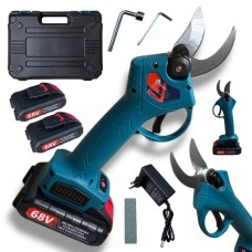 Секатор Domotec ручний акумуляторний садовий 2,5 на 2 АКБ 68v в кейсі RK-74