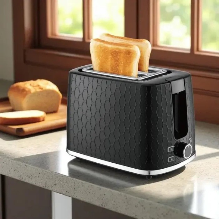 Тостер на 2 скибочки з регулюванням температури, Тостер з регулятором зі стійкими ніжками TI-12
