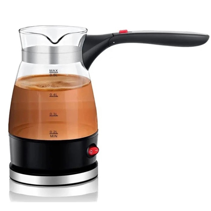 Кавоварка електрична турка 0,5л 600Вт нержавіюча сталь Domotec R-128 RS-27