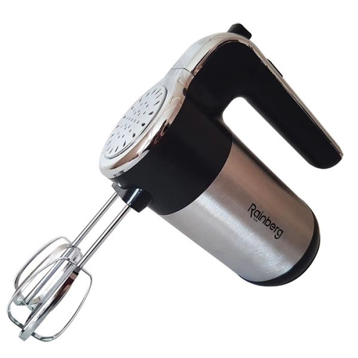 Міксер ручний електричний Rainberg RB-1012 600W Нержавіюча сталь, ручний міксер для кухні, потужний міксер PK-33