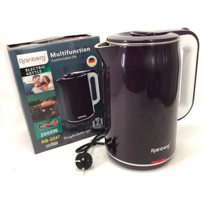 Чайник електричний Rainberg RB-2247 2000Вт 2л. Колір: баклажан ZC-57
