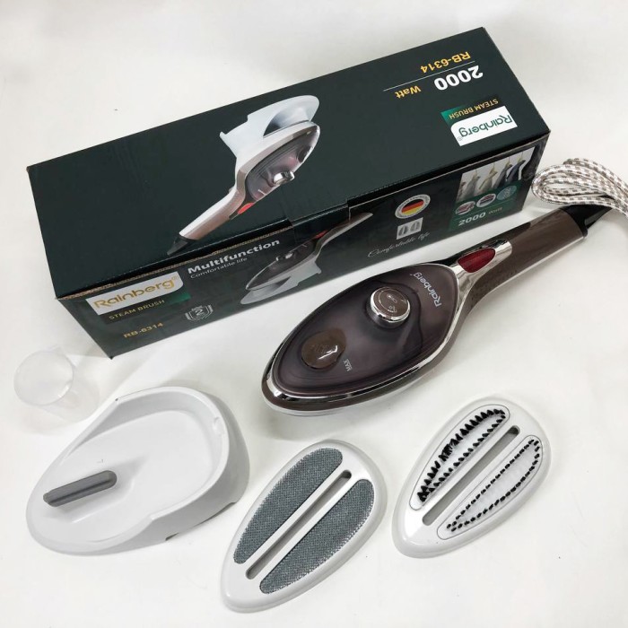 Ручний відпарювач для одягу Rainberg RB-6314 2000 Вт із двома змінними насадками, парова щітка KD-67