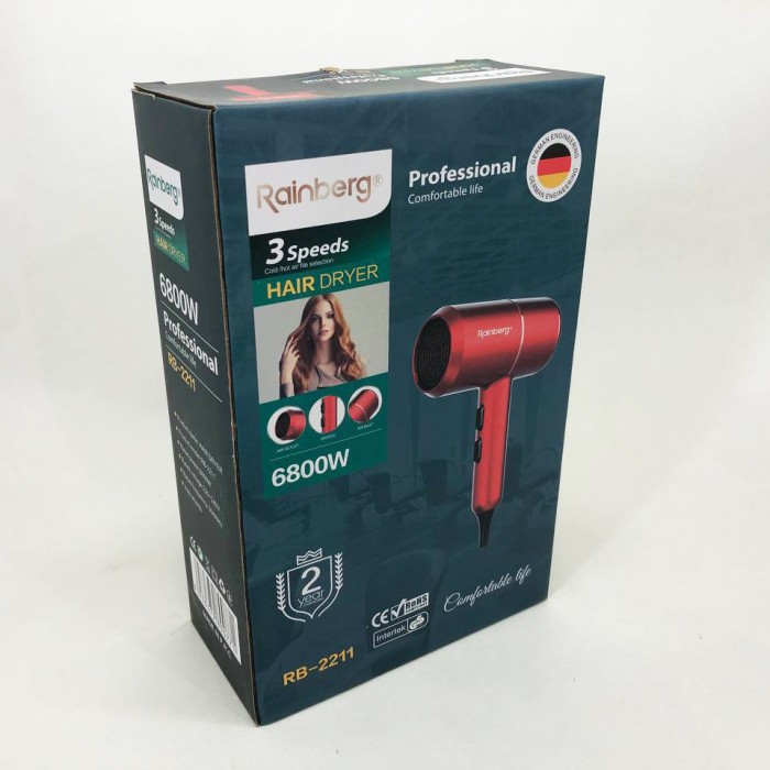 Хороший потужний фен, Легкий професійний фен, Фен з іонізацією та термозахистом для голови ZH-80