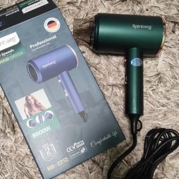 Потужний універсальний фен Rainberg RB-2212, Потужний фен для волосся для волосся MC-50