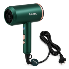 Фен Rainberg RB-2212 8800Вт з регуляцією температури та швидкості для сушіння та укладання волосся Green