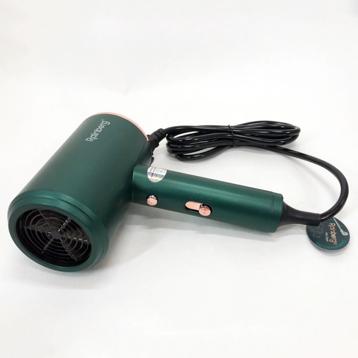 Фен Rainberg RB-2212 8800Вт з регуляцією температури та швидкості для сушіння та укладання волосся Green