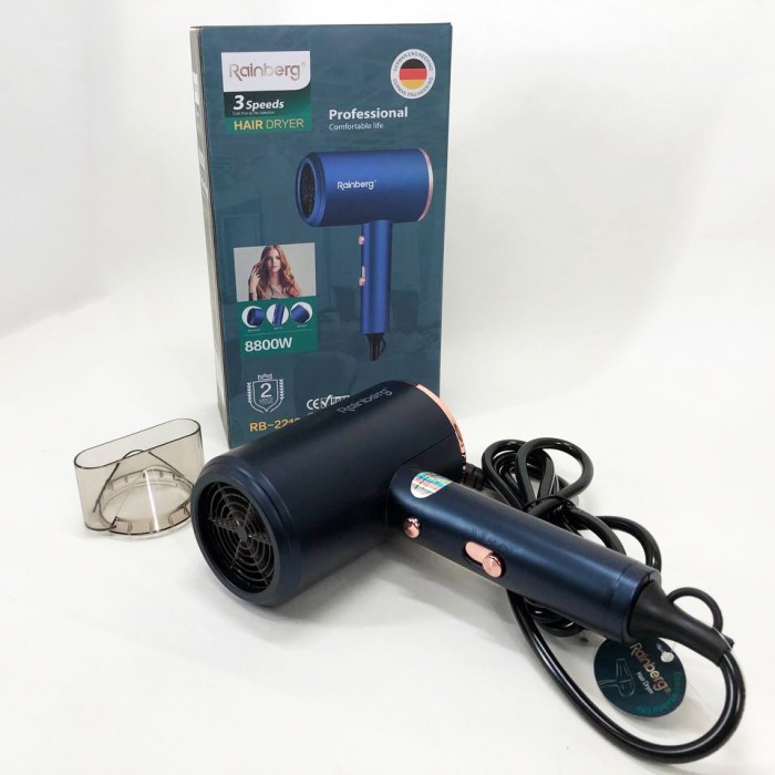 Фен для волосся з насадками універсальний, Фен з іонізацією для укладання Потужний волосся KN-12