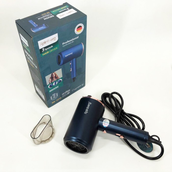 Фен для волосся з насадками універсальний, Фен з іонізацією для укладання Потужний волосся KN-12