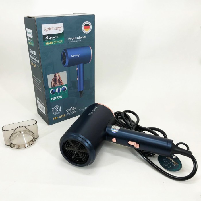 Фен для волосся з насадками універсальний, Фен з іонізацією для укладання Потужний волосся KN-12