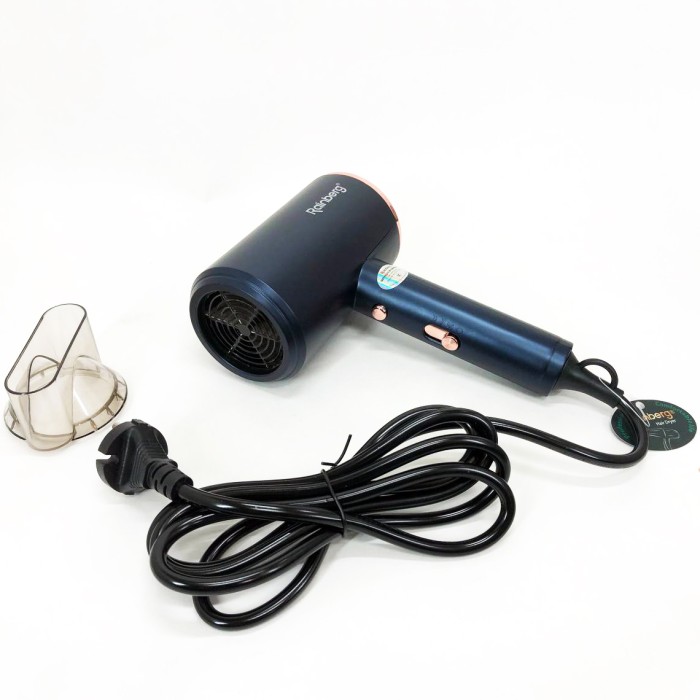 Фен Rainberg RB-2212 8800Вт з регуляцією температури та швидкості для сушіння та укладання волосся Blue