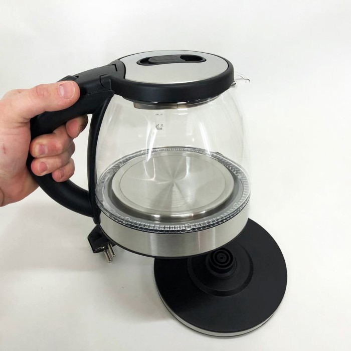 Електрочайник скляний Rainberg RB-2251 - 1л, стильний електричний чайник, безшумний чайник IG-61